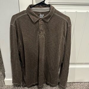Age of Wisdom Collard Shirts (Size Large) Brown & Blue